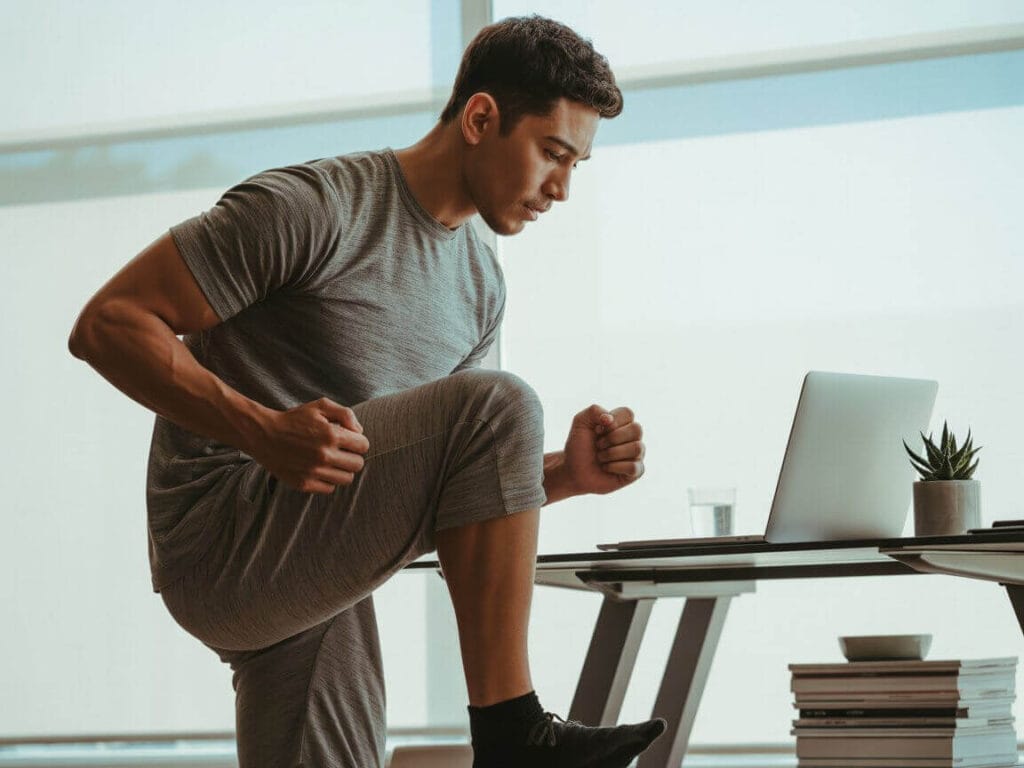 Latino man adding movement to his day — a smarter way to build a healthier routine
